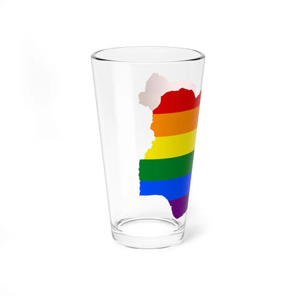 LGBT flag map of Nigeria (Niger) Pint Glass 16oz - Go Mug Yourself