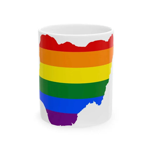 LGBT flag map of Nigeria (Niger) White Coffee Mug 11oz - Go Mug Yourself