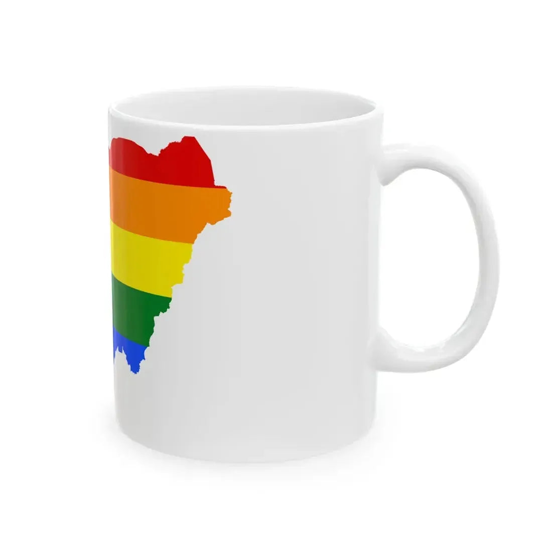 LGBT flag map of Nigeria (Niger) White Coffee Mug - Go Mug Yourself