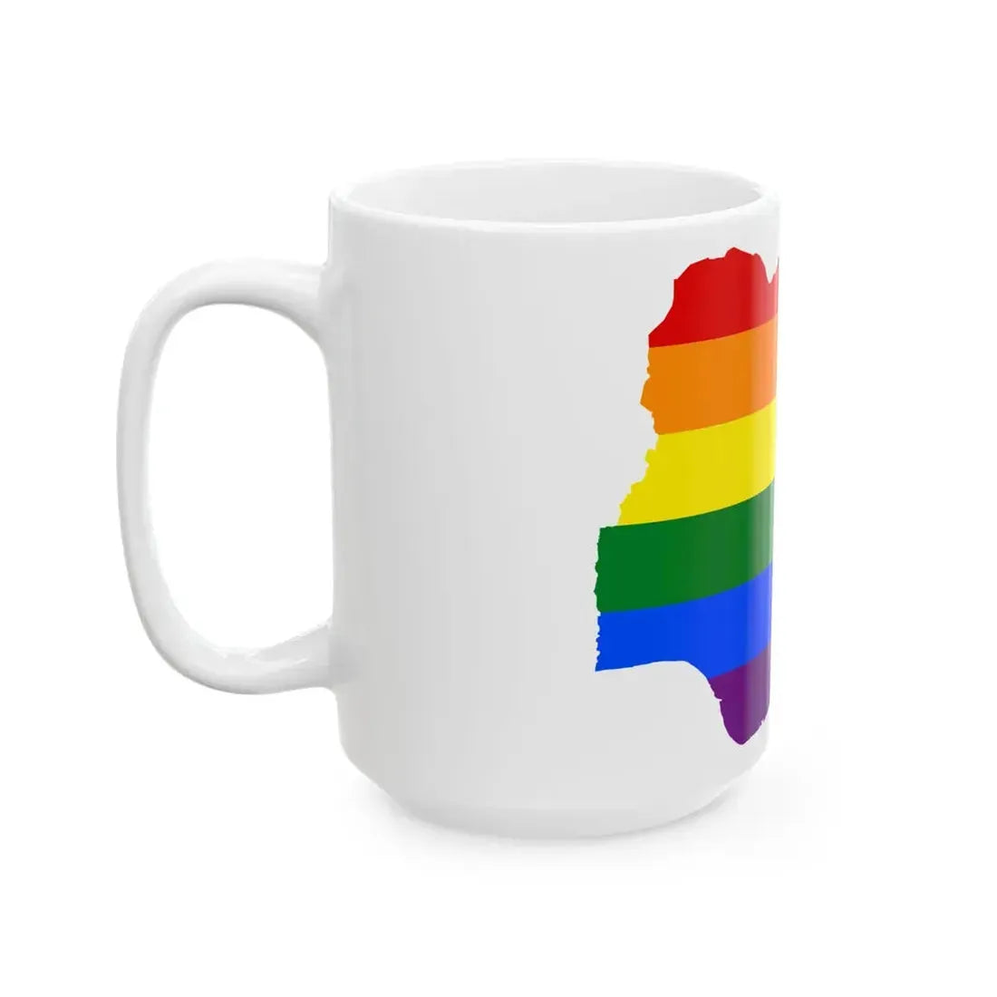 LGBT flag map of Nigeria (Niger) White Coffee Mug - Go Mug Yourself