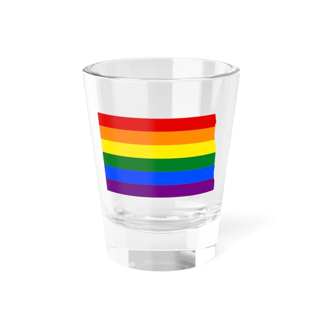 LGBT flag map of North Dakota (United States) Shot Glass 1.5oz 1.5oz - Go Mug Yourself