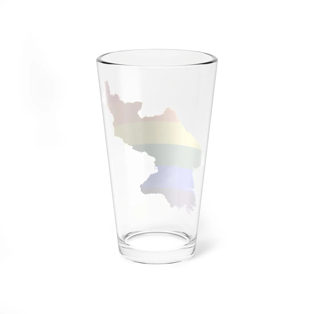 LGBT flag map of North Korea (Korea) Pint Glass 16oz - Go Mug Yourself