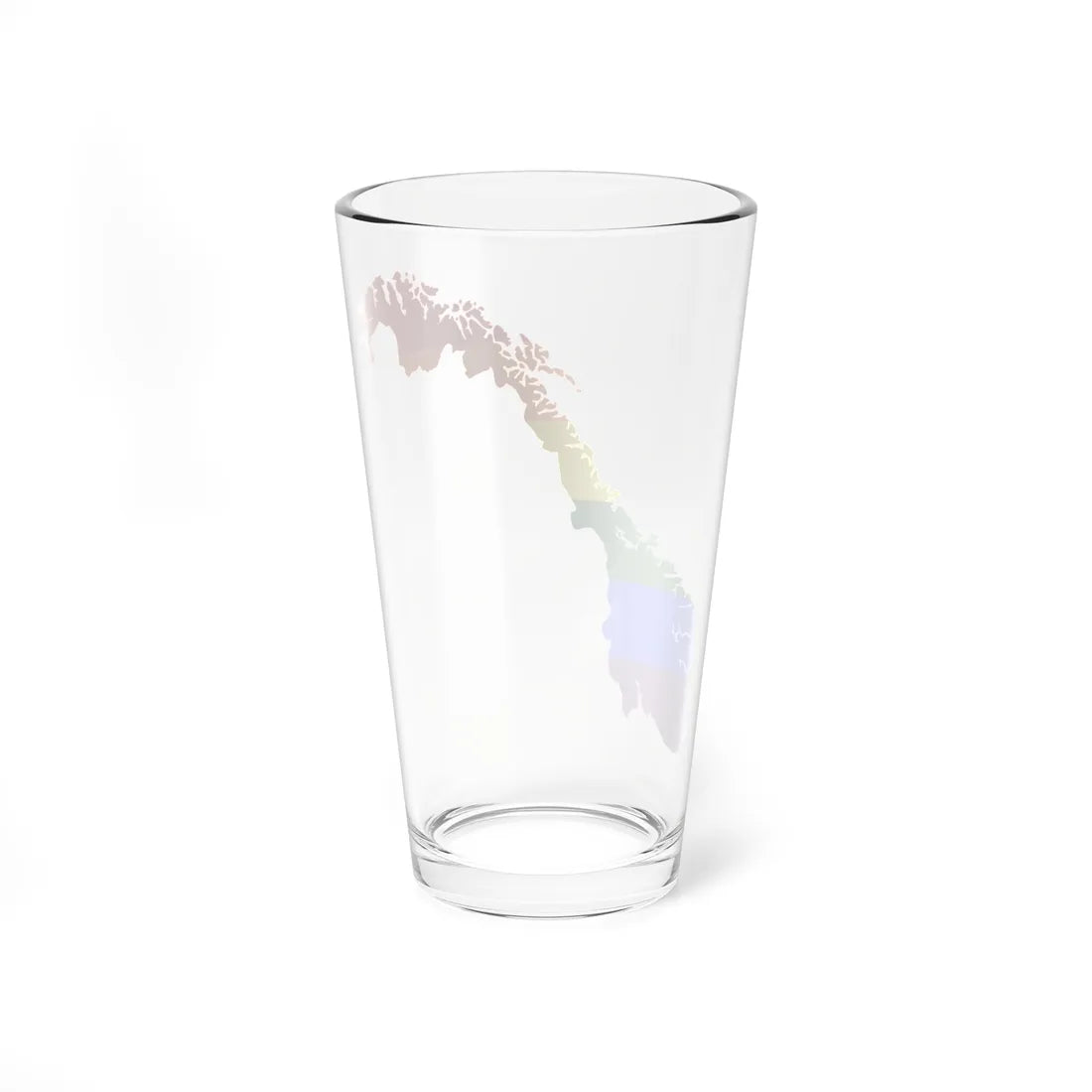 LGBT flag map of Norway (Norway) Pint Glass 16oz - Go Mug Yourself