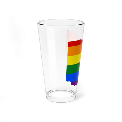 LGBT flag map of Ohio (United States) Pint Glass 16oz - Go Mug Yourself