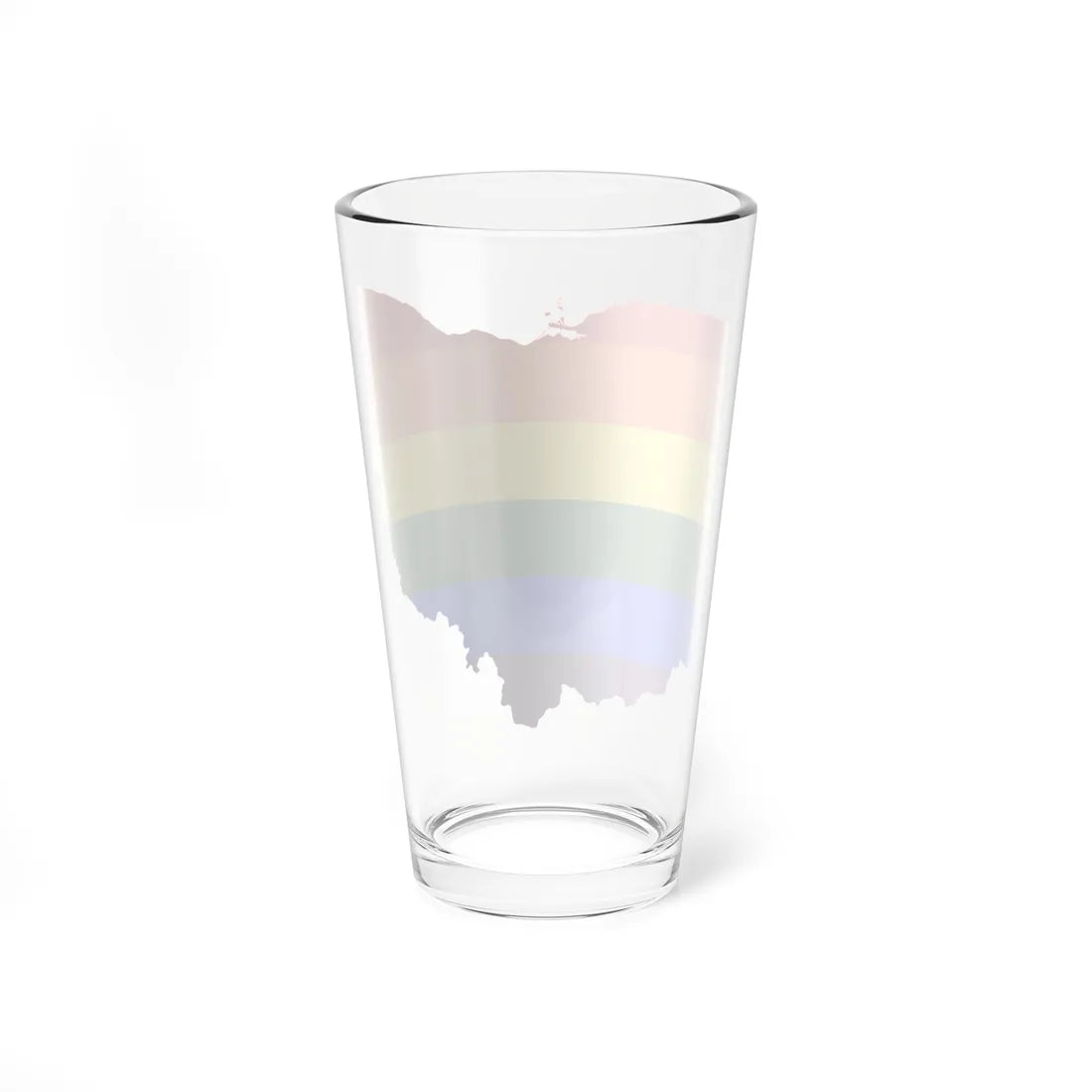 LGBT flag map of Ohio (United States) Pint Glass 16oz - Go Mug Yourself