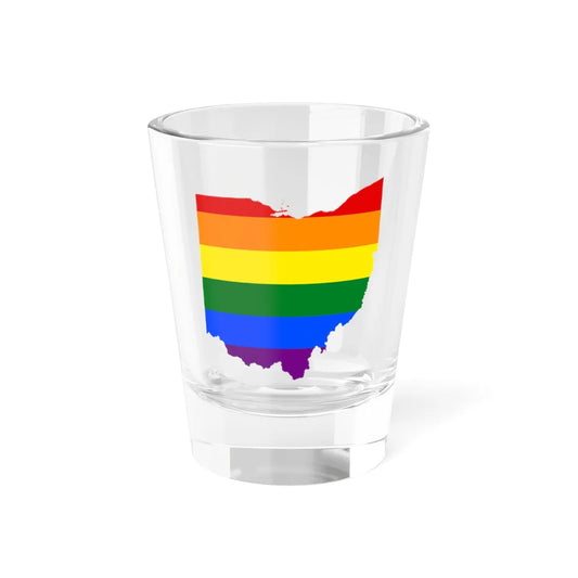 LGBT flag map of Ohio (United States) Shot Glass 1.5oz 1.5oz - Go Mug Yourself