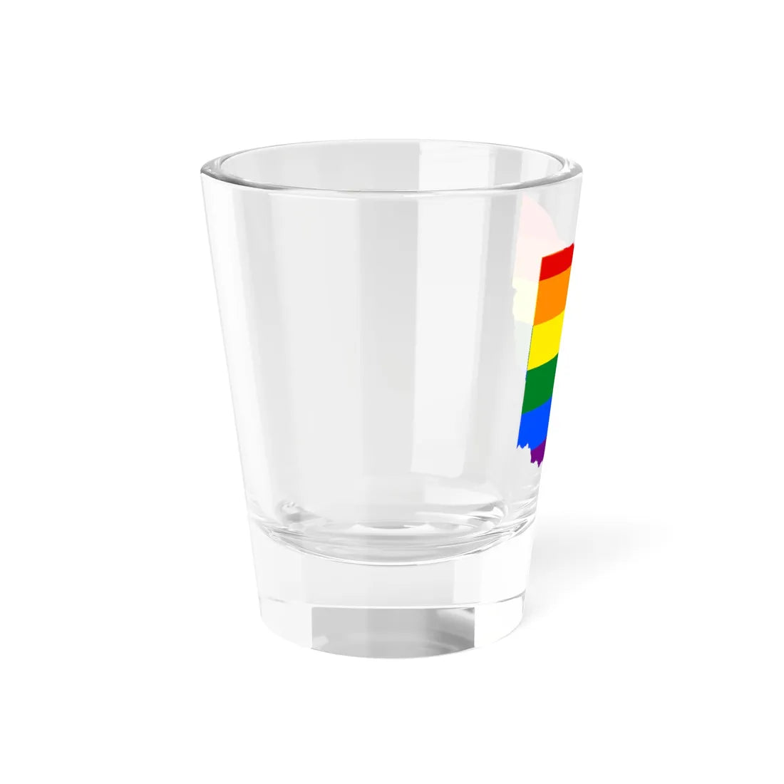 LGBT flag map of Ohio (United States) Shot Glass 1.5oz - Go Mug Yourself