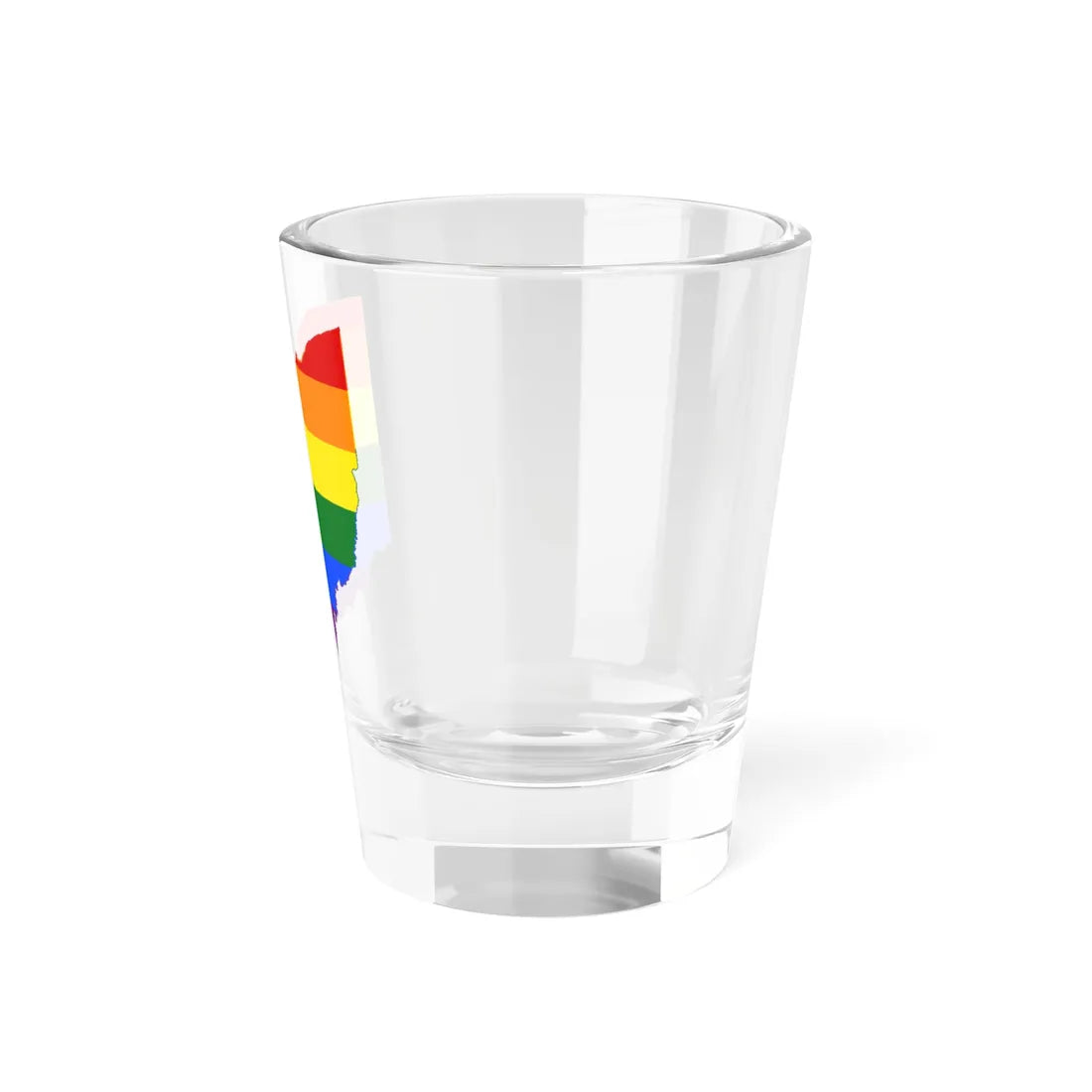 LGBT flag map of Ohio (United States) Shot Glass 1.5oz - Go Mug Yourself