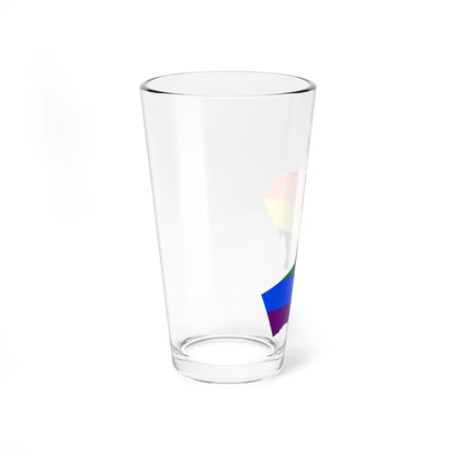 LGBT flag map of Oman (Oman) Pint Glass 16oz - Go Mug Yourself