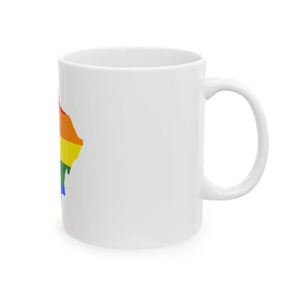 LGBT flag map of Oman (Oman) White Coffee Mug - Go Mug Yourself
