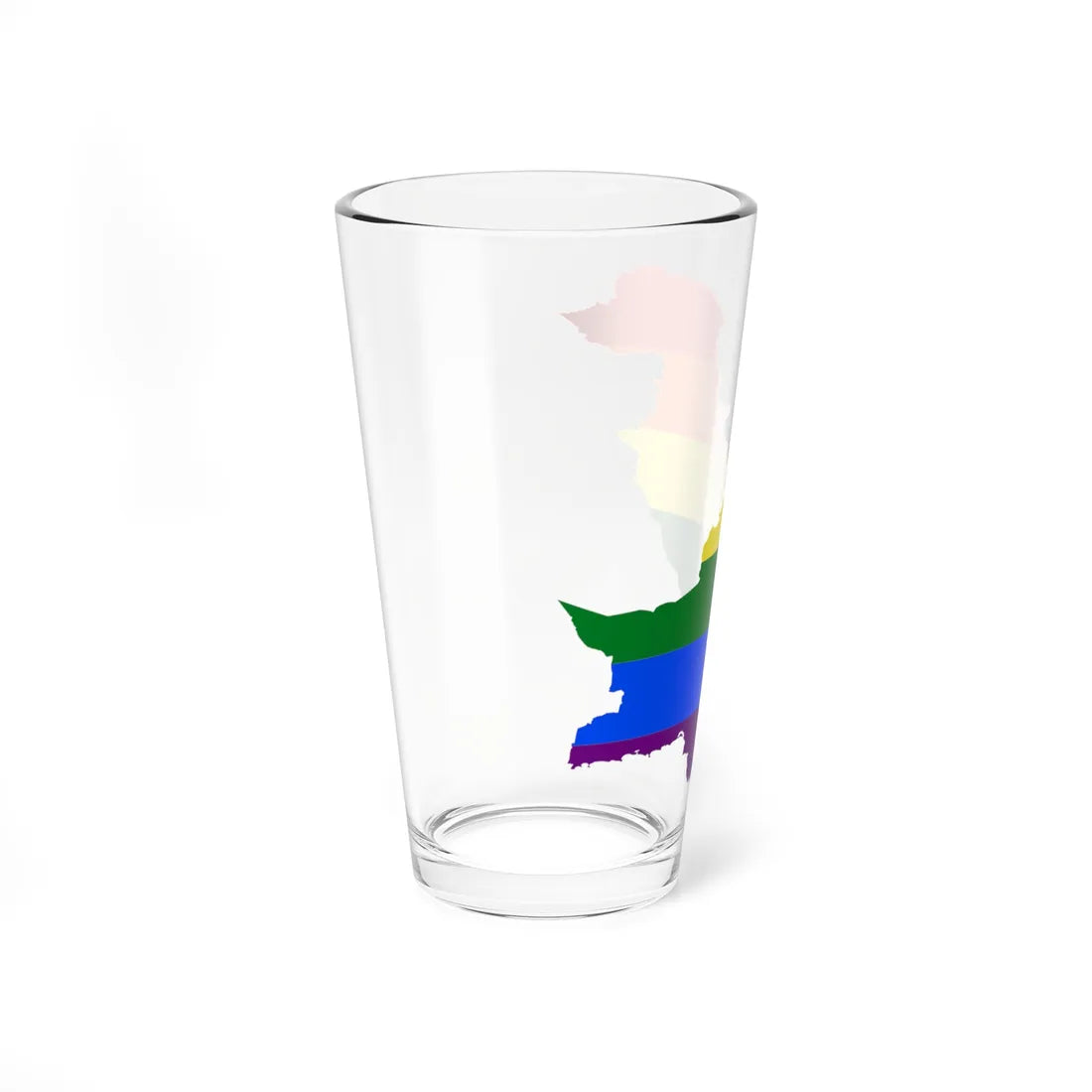 LGBT flag map of Pakistan (Pakistan) Pint Glass 16oz - Go Mug Yourself