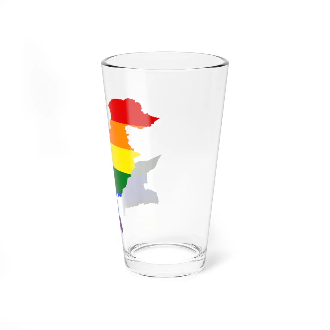 LGBT flag map of Pakistan (Pakistan) Pint Glass 16oz - Go Mug Yourself