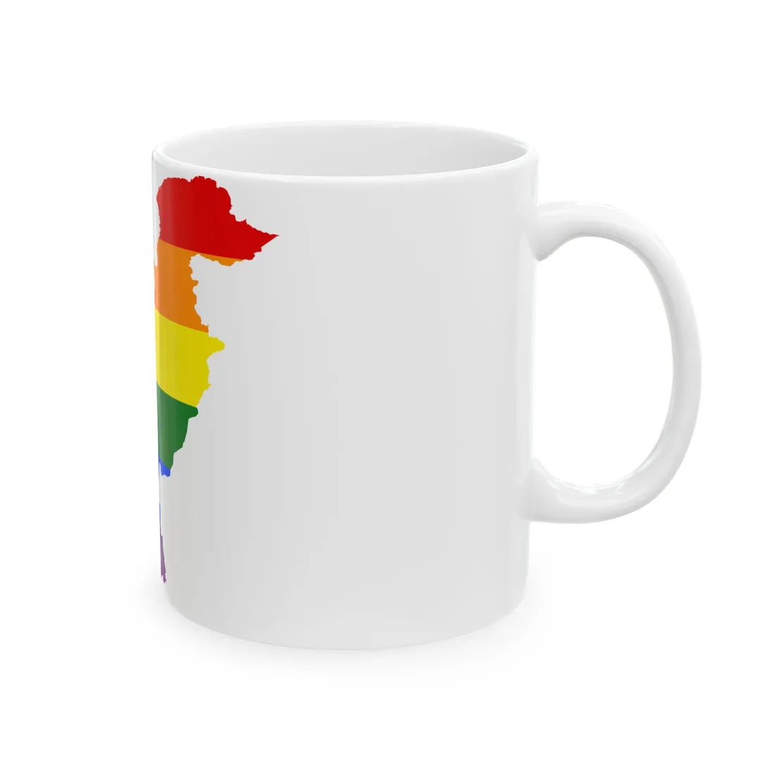 LGBT flag map of Pakistan (Pakistan) White Coffee Mug - Go Mug Yourself