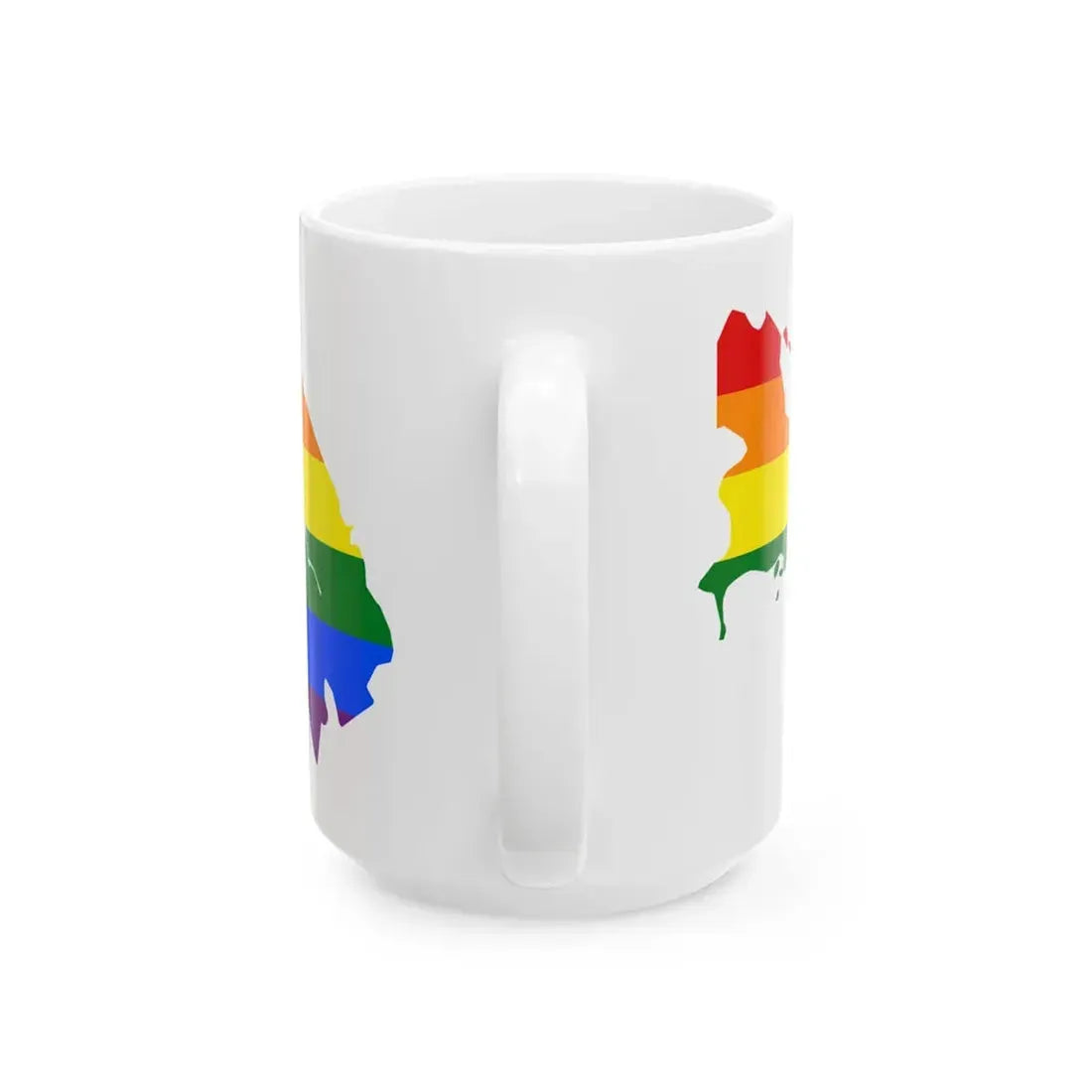 LGBT flag map of Panama (Panama) White Coffee Mug - Go Mug Yourself