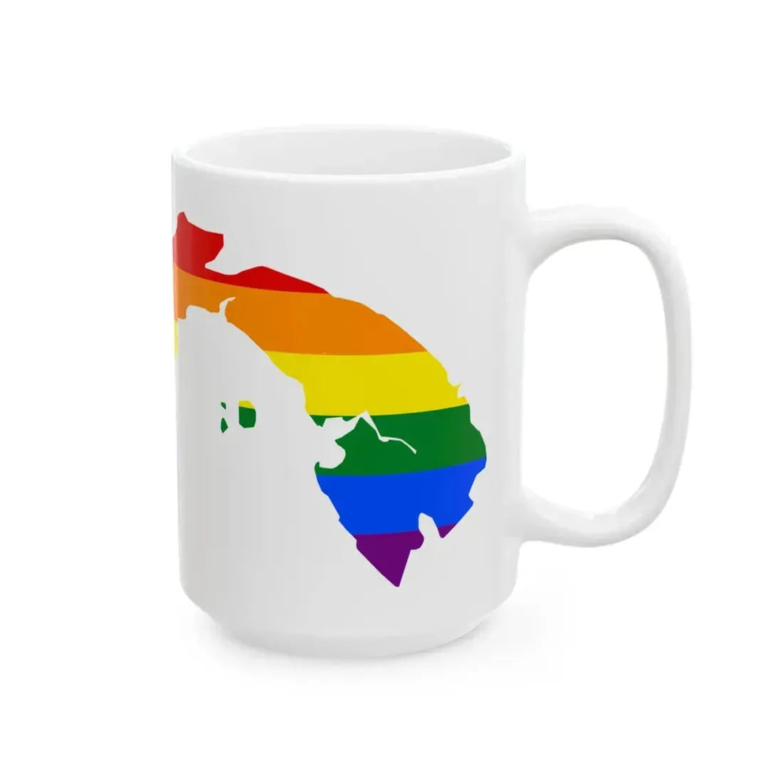 LGBT flag map of Panama (Panama) White Coffee Mug - Go Mug Yourself