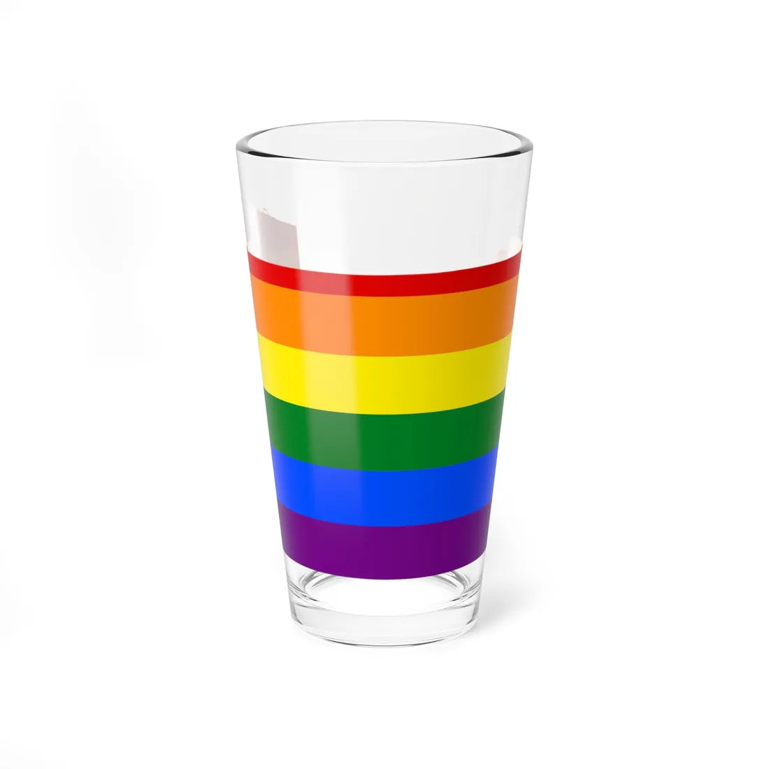LGBT flag map of Pennsylvania (United States) Pint Glass 16oz 16oz - Go Mug Yourself