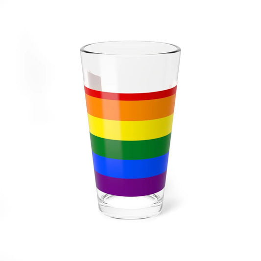 LGBT flag map of Pennsylvania (United States) Pint Glass 16oz 16oz - Go Mug Yourself