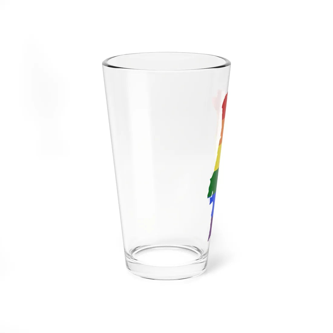 LGBT flag map of Portugal (Portugal) Pint Glass 16oz - Go Mug Yourself