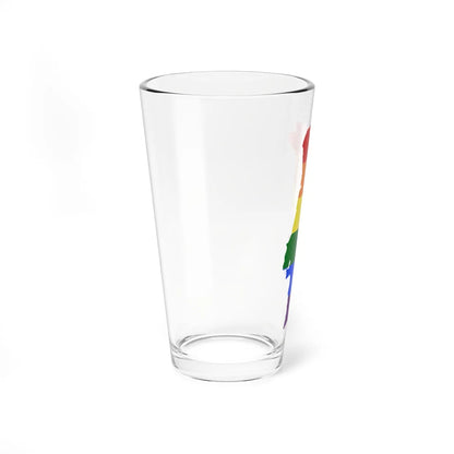LGBT flag map of Portugal (Portugal) Pint Glass 16oz - Go Mug Yourself