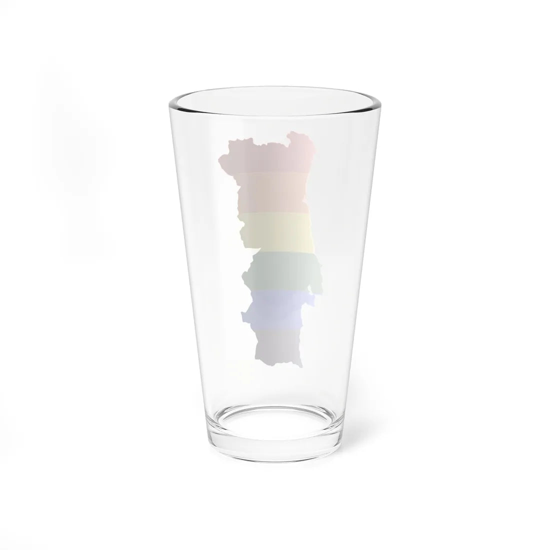 LGBT flag map of Portugal (Portugal) Pint Glass 16oz - Go Mug Yourself