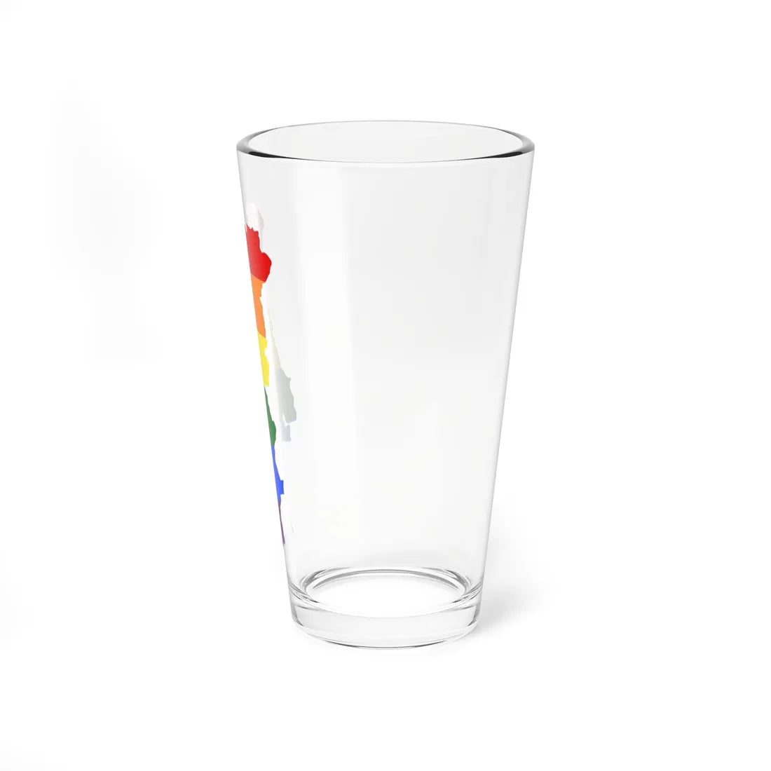 LGBT flag map of Portugal (Portugal) Pint Glass 16oz - Go Mug Yourself