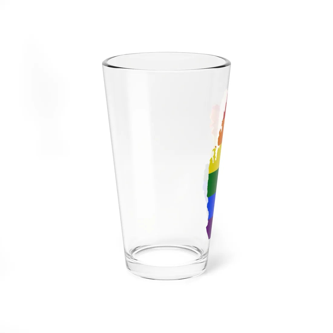 LGBT flag map of Qatar (Qatar) Pint Glass 16oz - Go Mug Yourself