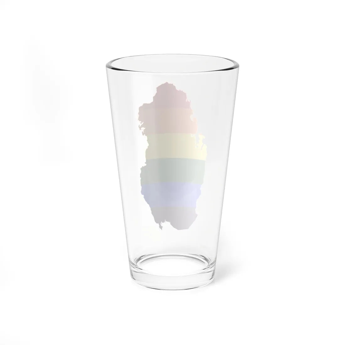 LGBT flag map of Qatar (Qatar) Pint Glass 16oz - Go Mug Yourself