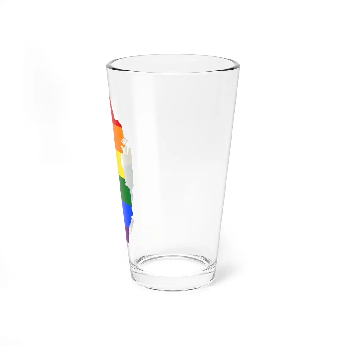 LGBT flag map of Qatar (Qatar) Pint Glass 16oz - Go Mug Yourself