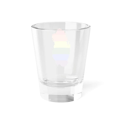 LGBT flag map of Qatar (Qatar) Shot Glass 1.5oz - Go Mug Yourself