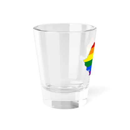 LGBT flag map of Romania (Oman) Shot Glass 1.5oz - Go Mug Yourself