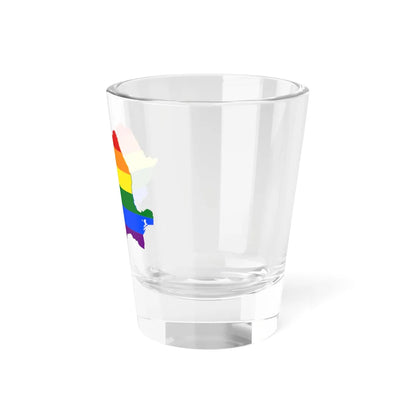 LGBT flag map of Romania (Oman) Shot Glass 1.5oz - Go Mug Yourself
