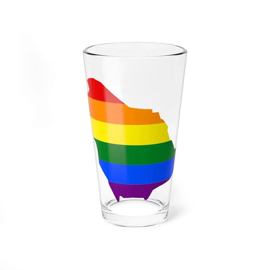 LGBT flag map of Saudi Arabia (Saudi Arabia) Pint Glass 16oz 16oz - Go Mug Yourself