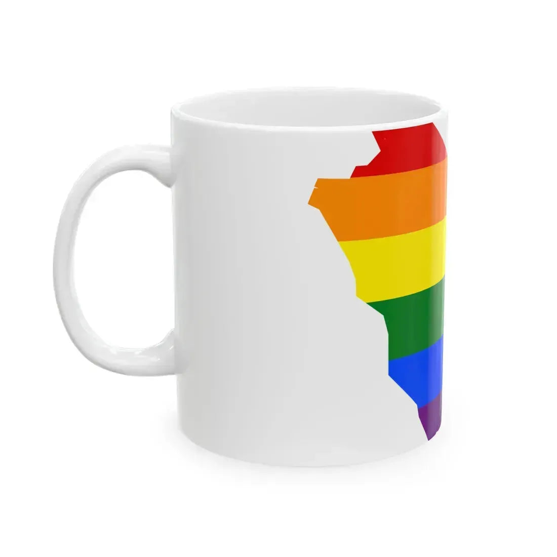 LGBT flag map of Saudi Arabia (Saudi Arabia) White Coffee Mug - Go Mug Yourself