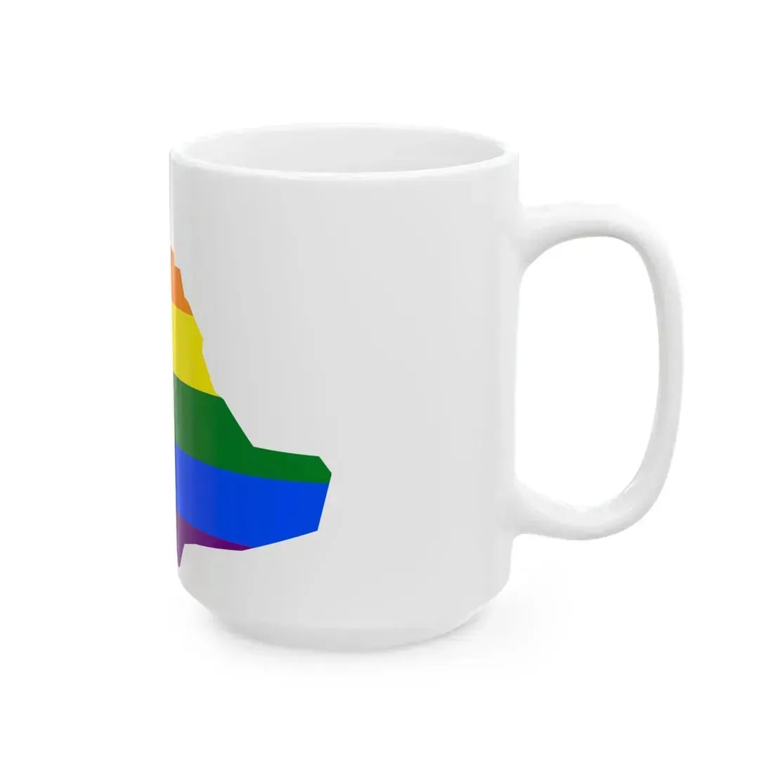 LGBT flag map of Saudi Arabia (Saudi Arabia) White Coffee Mug - Go Mug Yourself