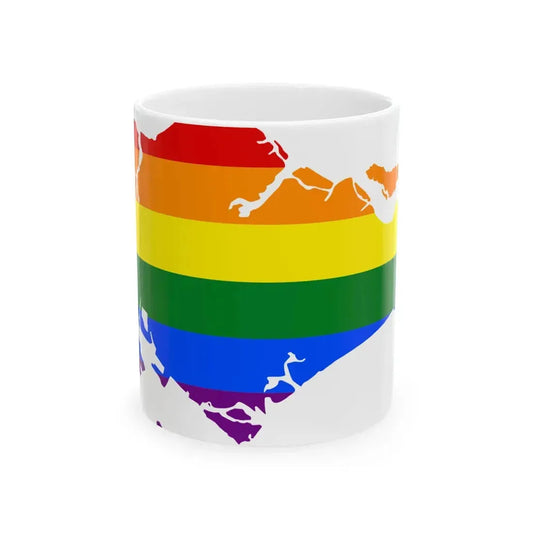 LGBT flag map of Singapore (Singapore) White Coffee Mug 11oz - Go Mug Yourself