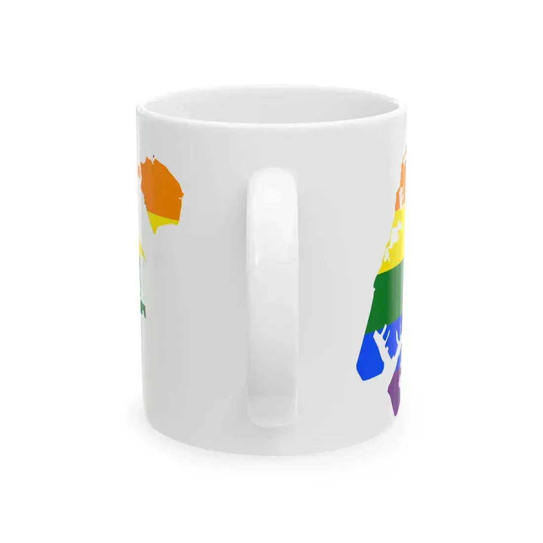 LGBT flag map of Singapore (Singapore) White Coffee Mug - Go Mug Yourself