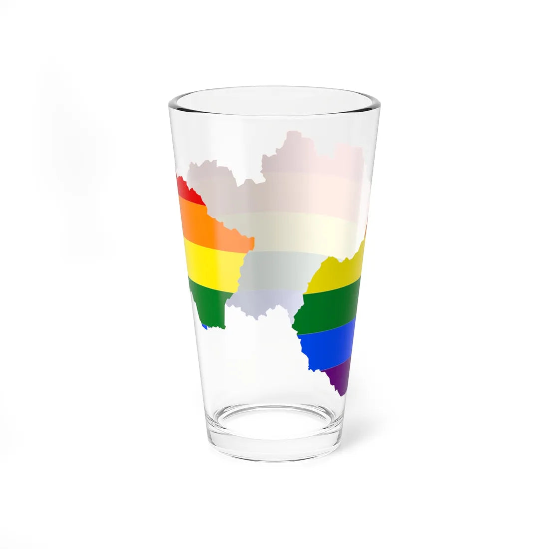 Lgbt Flag Map Of Slovakia (Slovakia) Pint Glass 16oz - Go Mug Yourself