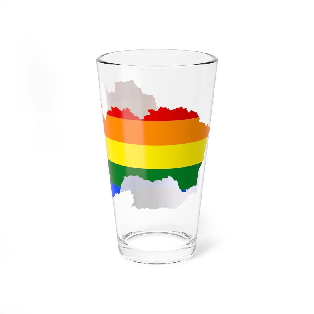 Lgbt Flag Map Of Slovakia (Slovakia) Pint Glass 16oz - Go Mug Yourself