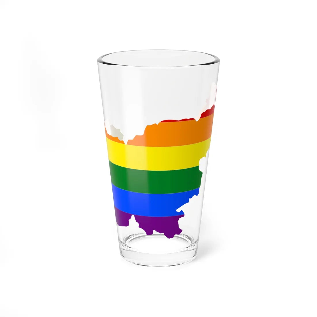 LGBT flag map of Slovenia (Slovenia) Pint Glass 16oz 16oz - Go Mug Yourself
