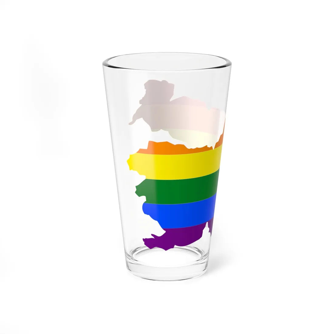 LGBT flag map of Slovenia (Slovenia) Pint Glass 16oz - Go Mug Yourself