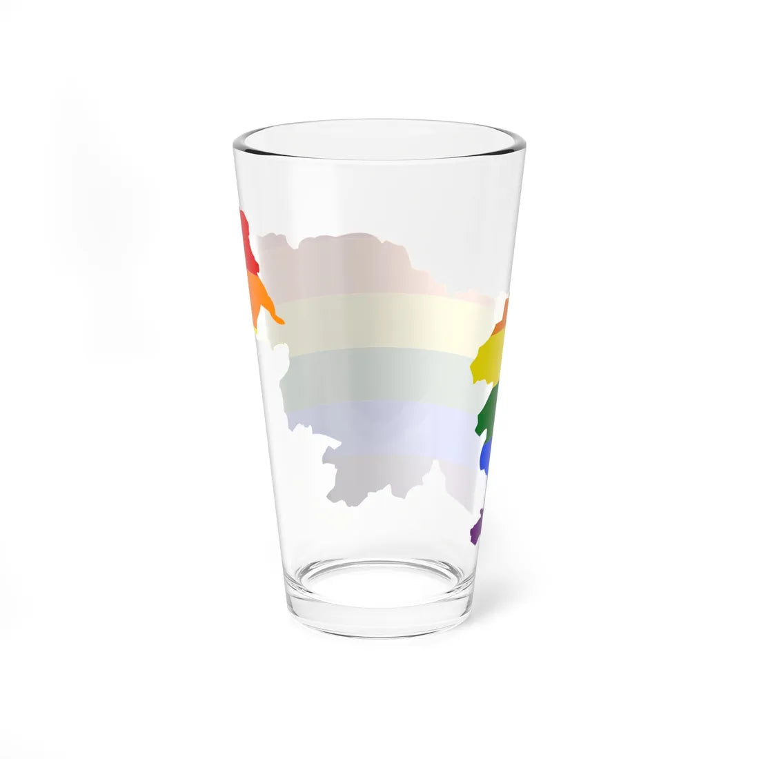 LGBT flag map of Slovenia (Slovenia) Pint Glass 16oz - Go Mug Yourself