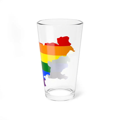 LGBT flag map of Slovenia (Slovenia) Pint Glass 16oz - Go Mug Yourself