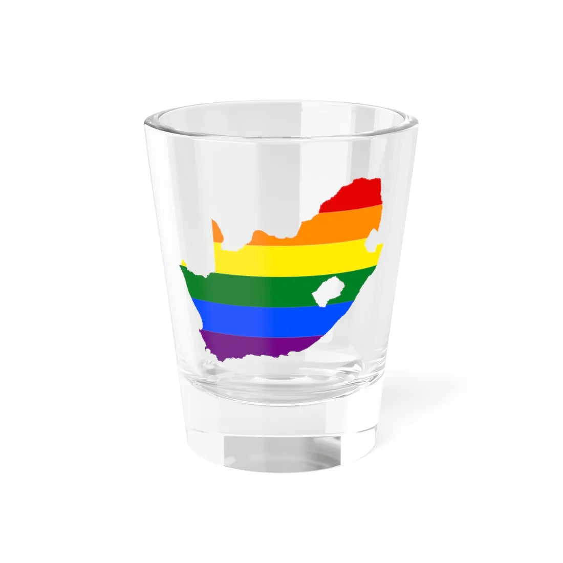 LGBT flag map of South Africa (South Africa) Shot Glass 1.5oz 1.5oz - Go Mug Yourself