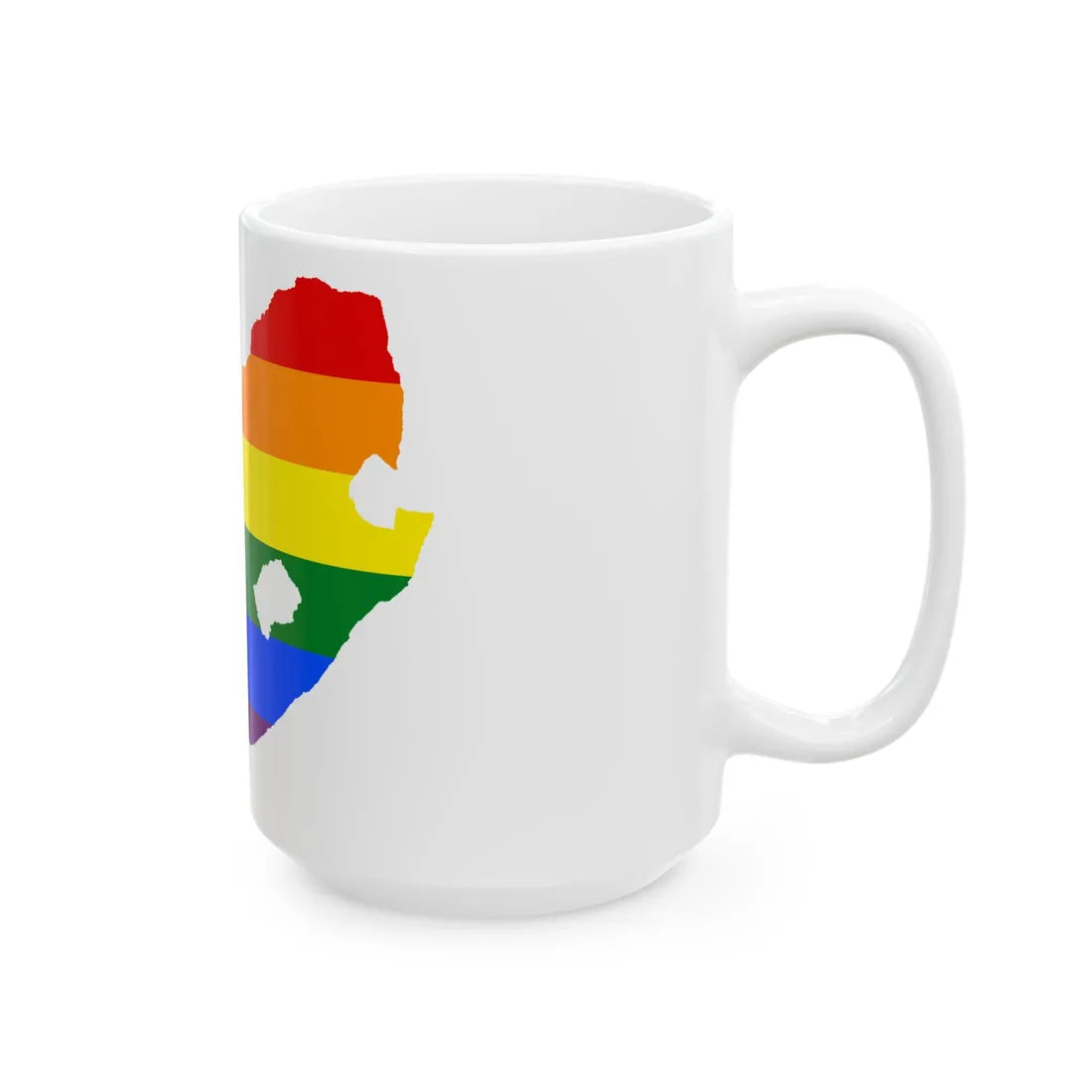 LGBT flag map of South Africa (South Africa) White Coffee Mug - Go Mug Yourself