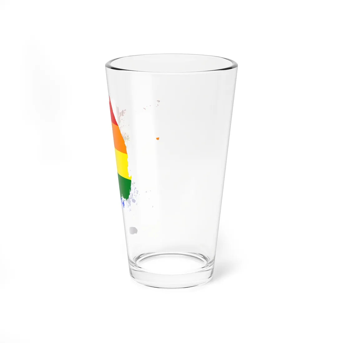 LGBT flag map of South Korea (Korea) Pint Glass 16oz - Go Mug Yourself