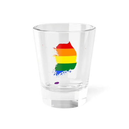 LGBT flag map of South Korea (Korea) Shot Glass 1.5oz 1.5oz - Go Mug Yourself