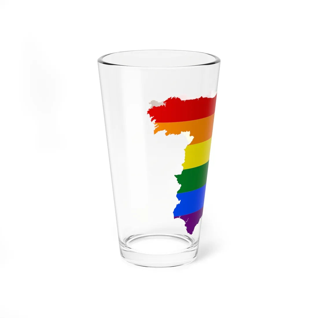 LGBT flag map of Spain (Spain) Pint Glass 16oz - Go Mug Yourself