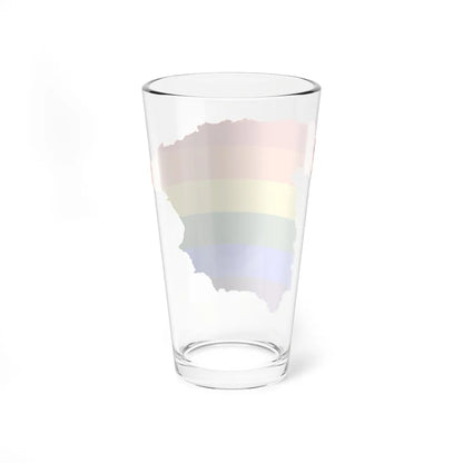 LGBT flag map of Spain (Spain) Pint Glass 16oz - Go Mug Yourself