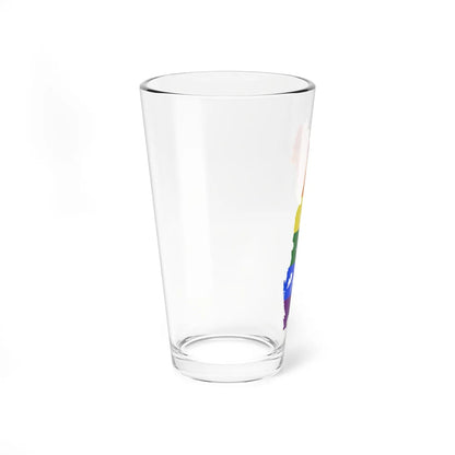 LGBT flag map of Sweden (Sweden) Pint Glass 16oz - Go Mug Yourself