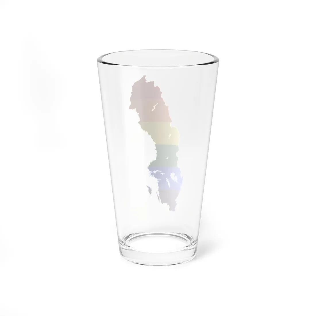 LGBT flag map of Sweden (Sweden) Pint Glass 16oz - Go Mug Yourself